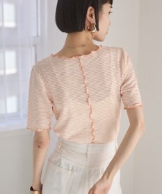 WEGO 【ANGIE VINTAGE】シアーボーダーメロウトップス