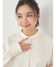 earth music&ecology フラワージャガードシャツ