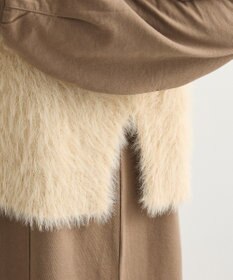 Green Parks ＳＥＴ２点ラメフェザーベスト＋ミニ裏毛ワンピース