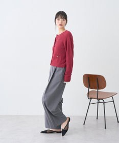 earth music&ecology 【イージーケア】パウダーシャギークルーネックカーディガン