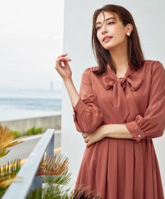 Tiaclasse 【洗える】リボンボウタイワンピース