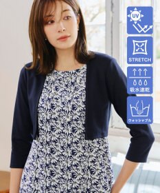 Tiaclasse 【UVカット・吸水速乾】 “きれい見え” カットソーストレートボレロ