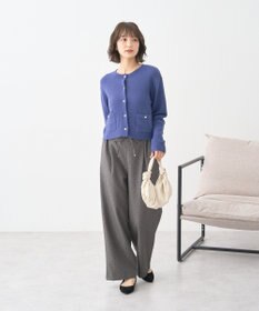 earth music&ecology 【イージーケア】パウダーシャギークルーネックカーディガン