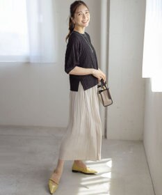 組曲 L 【春夏のNEWカラー登場】ギャザーライトデシン パンツ