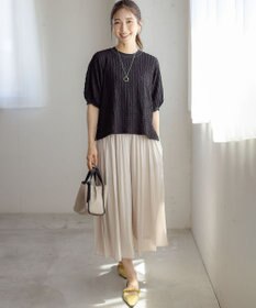 組曲 L 【春夏のNEWカラー登場】ギャザーライトデシン パンツ