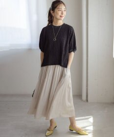 組曲 L 【春夏のNEWカラー登場】ギャザーライトデシン パンツ