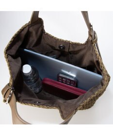 UNBILLION カシュカシュ cachecache / ベルトハンドルクロッシェトート カゴバッグ