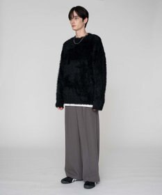 WEGO 【2025秋冬新作/ユニセックス着用ITEM/MLサイズ展開】フェザーニットプルオーバー