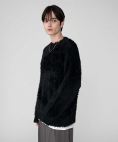 WEGO 【2025秋冬新作/ユニセックス着用ITEM/MLサイズ展開】フェザーニットプルオーバー