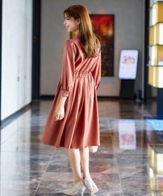 Tiaclasse 【洗える】リボンボウタイワンピース