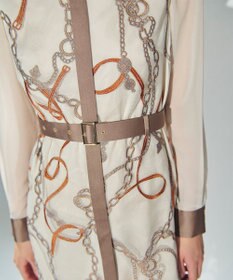 GRACE CONTINENTAL チェーン刺繍ワンピース