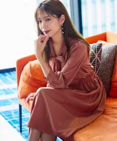 Tiaclasse 【洗える】リボンボウタイワンピース