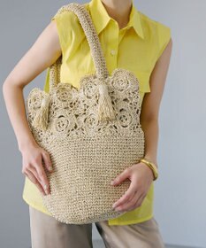 TOPKAPI 【TREASURE TOPKAPI】フラワーモチーフ ペーパー トートバッグ