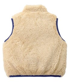 MIKI HOUSE HOT BISCUITS 【80-120cm】 裏ボアフリース リバーシブル総柄ベスト