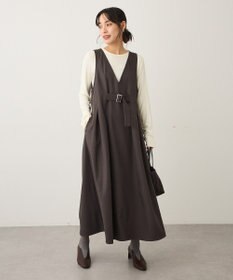 CRAFT STANDARD BOUTIQUE Vネックウェストタックジャンパースカート