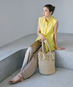 TOPKAPI 【TREASURE TOPKAPI】フラワーモチーフ ペーパー トートバッグ