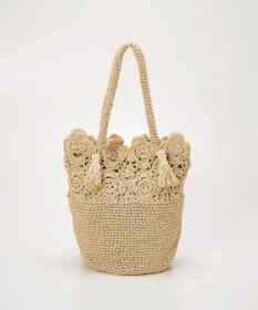 TOPKAPI 【TREASURE TOPKAPI】フラワーモチーフ ペーパー トートバッグ