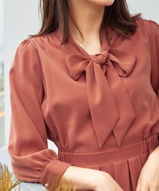 Tiaclasse 【洗える】リボンボウタイワンピース