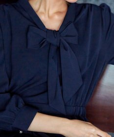 Tiaclasse 【洗える】リボンボウタイワンピース