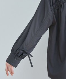 Tiaclasse 【洗える】ドロストギャザー袖シャツチュニック