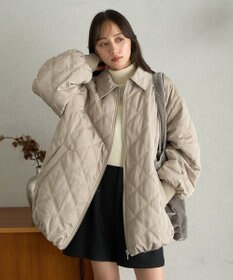 earth music&ecology 【WEB限定】ダブルステッチキルティングコート