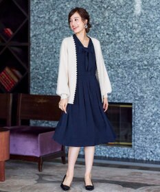 Tiaclasse 【洗える】リボンボウタイワンピース