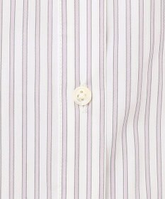 J.PRESS LADIES L 【洗える】BEZ ストライプ フリルネック ブラウス