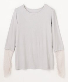 ANY 袖ドットチュールコンビインナー