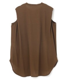 BEIGE， 【BEIGE,ecru/WEB限定・洗える】FINE DRY TOUCH / ねじりデザインコットンノースリーブトップス