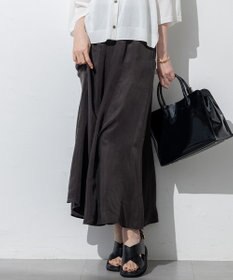 23区 【接触冷感/洗える】フィブリルツイル ギャザー スカート