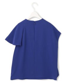 ICB 【接触冷感・UVケア・防シワ・洗える】エステルダブルクロス  ラッフルデザインブラウス