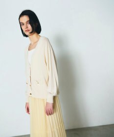 GRACE CONTINENTAL ルーズVネックニットカーディガン