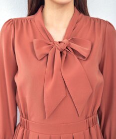 Tiaclasse 【洗える】リボンボウタイワンピース