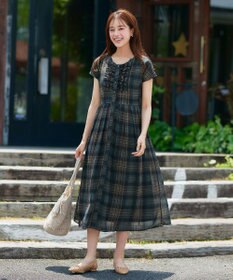 Tiaclasse L 【洗える】フリルワンピース