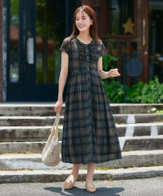 Tiaclasse L 【洗える】フリルワンピース