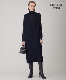 ICB L 【WEB限定・洗える】 ツイードインレイ ジャンパースカート ワンピース