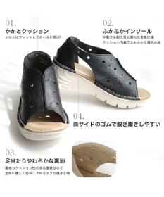 Pointer 本革 超軽量厚底パンチングサンダル