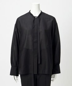 23区 【エステータ】シルクコットンローン ボウタイブラウス