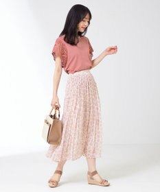 ANY SIS S 袖モチーフレース カットソー