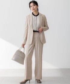 23区 S 【セットアップ対応/防シワ性/洗える】アイアスマットストレッチ セミワイド パンツ