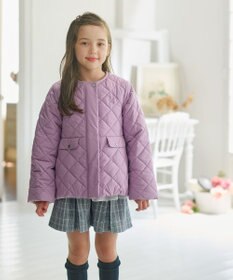 組曲 KIDS 【110-140㎝】マフラー付き中綿キルト アウター