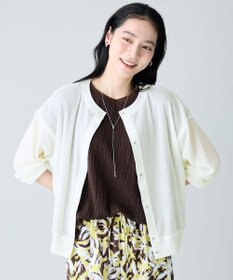 ANY L シアーワッフルカーディガン