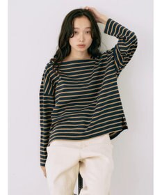 earth music&ecology スクエアボーダープルオーバー