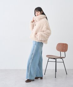 earth music&ecology ワイドフリンジデニムパンツ