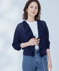 組曲 【WEB限定】  シアーニットフリルパーカー