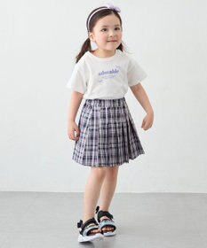 ANY KIDS チェックプリーツスカパン