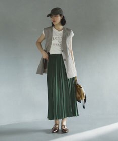 Green Parks ノースリーブチェックジレ