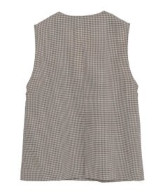 Green Parks ノースリーブチェックジレ