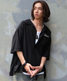 WEGO 【ユニセックス着用ITEM/MLサイズ展開】オープンカラーグラフィックシャツ（SS）