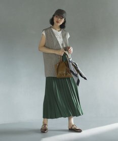 Green Parks ノースリーブチェックジレ